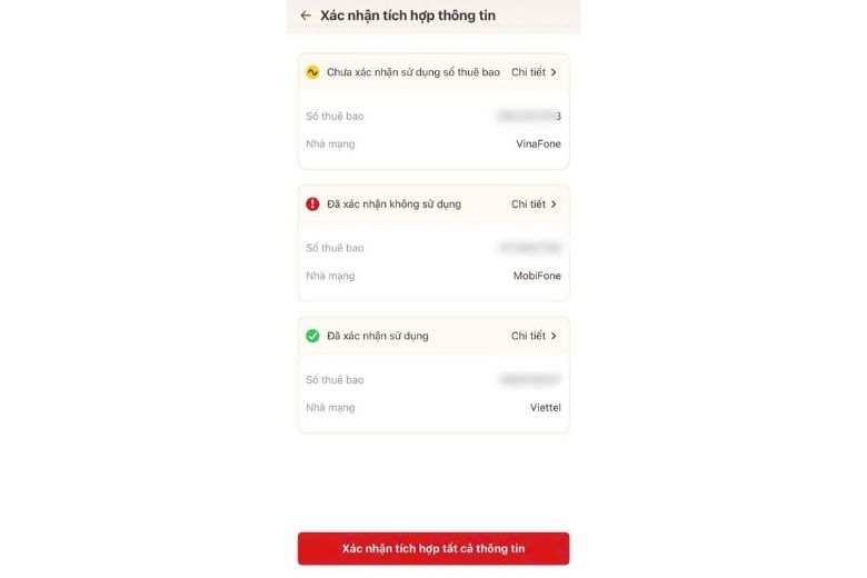 Xác thực SIM chính chủ trên VNeID 9