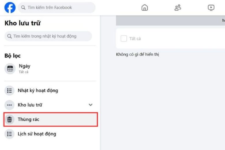 khôi phục ảnh đã xóa trên Facebook