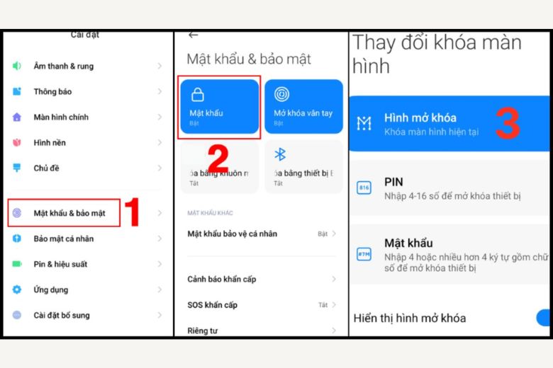 Các bước tùy chỉnh màn hình khóa