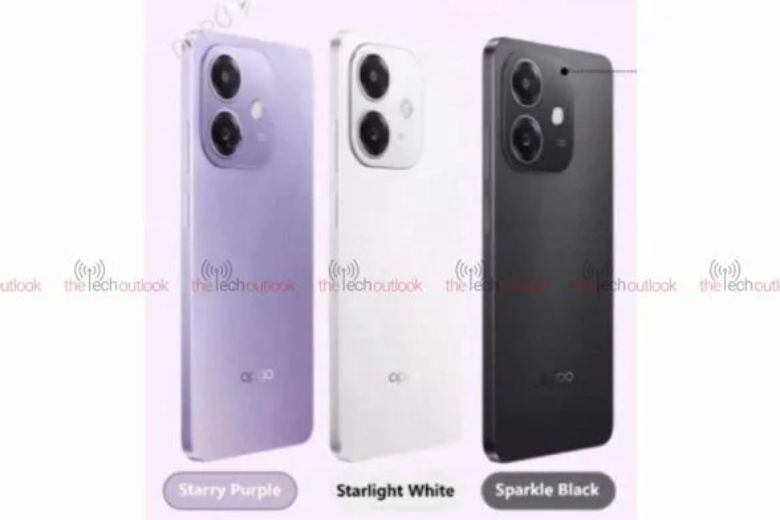 OPPO A3x có 3 màu và cụm camera đặt trong mô-đun hình vuông phía sau