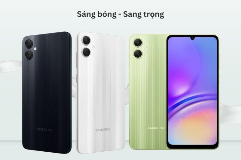 Thiết kế Galaxy A05 sáng bóng và hiện đại