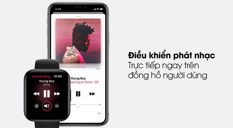 chơi nhạc trên Realme Watch