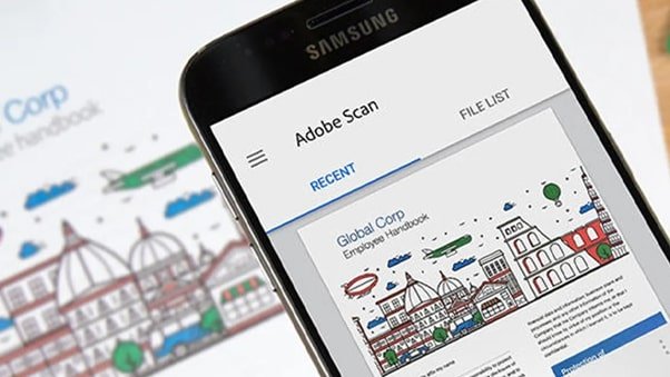Scan bằng điện thoại Samsung với Adobe Scan