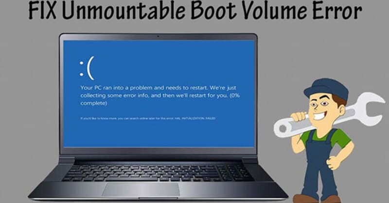 Cách sửa lỗi Unmountable Boot Volume Windows hiệu quả