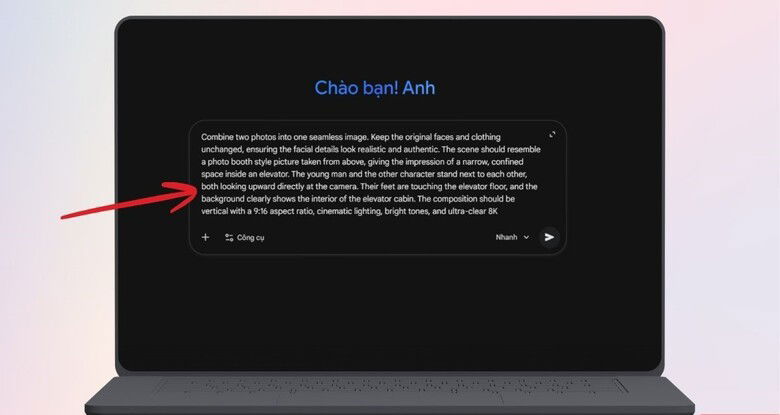 Viết prompt mô tả cảnh chụp với idol thật chi tiết