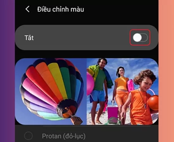 Điều chỉnh lại màu