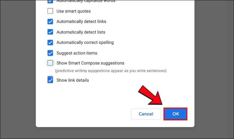 Tắt tính năng gợi ý văn bản trong Google Docs đơn giản, nhanh chóng