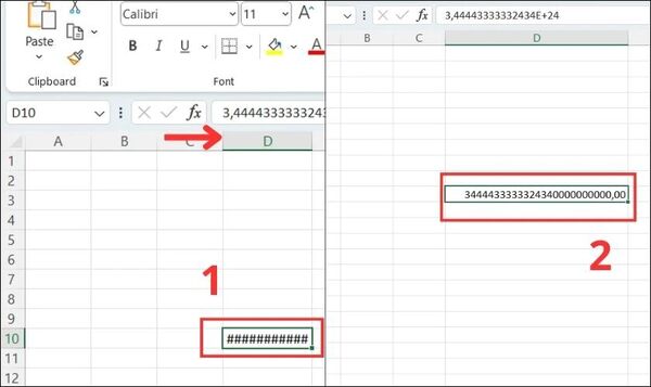 Nguyên nhân phổ biến gây lỗi #### trong Excel