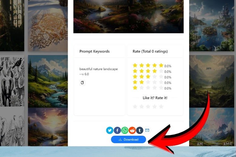 nhấn vào nút “Download” để tải ảnh về máy