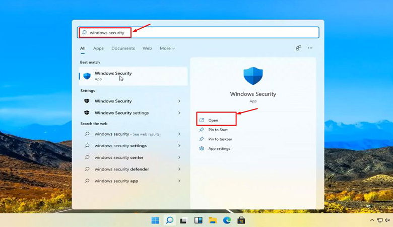 Chạy công cụ kiểm tra bảo mật của Windows