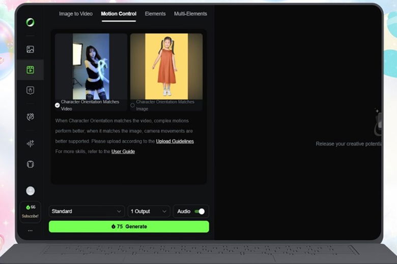 Nhấn nút "Generate" để tạo video