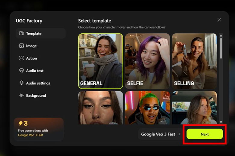 chọn “Generate” để AI dựng video