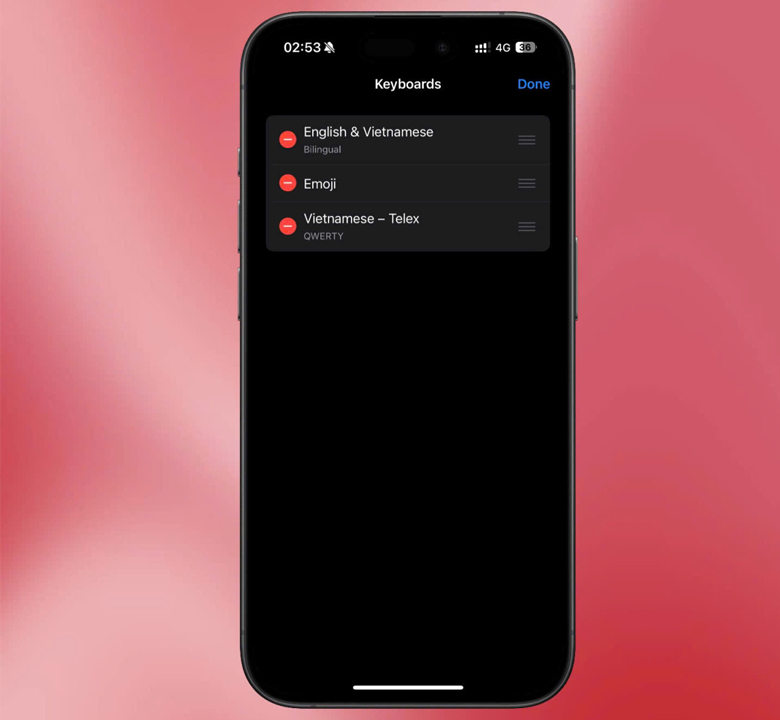 Nhấn vào nút Edit ở góc phải phía trên 