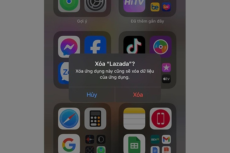 Xóa các ứng dụng không cần thiết