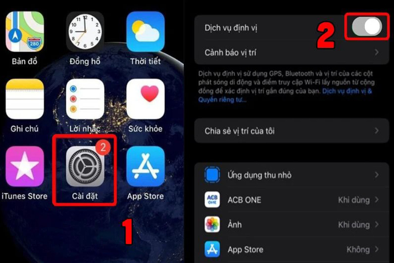 Tắt định vị, Bluetooth, Wifi lúc không sử dụng