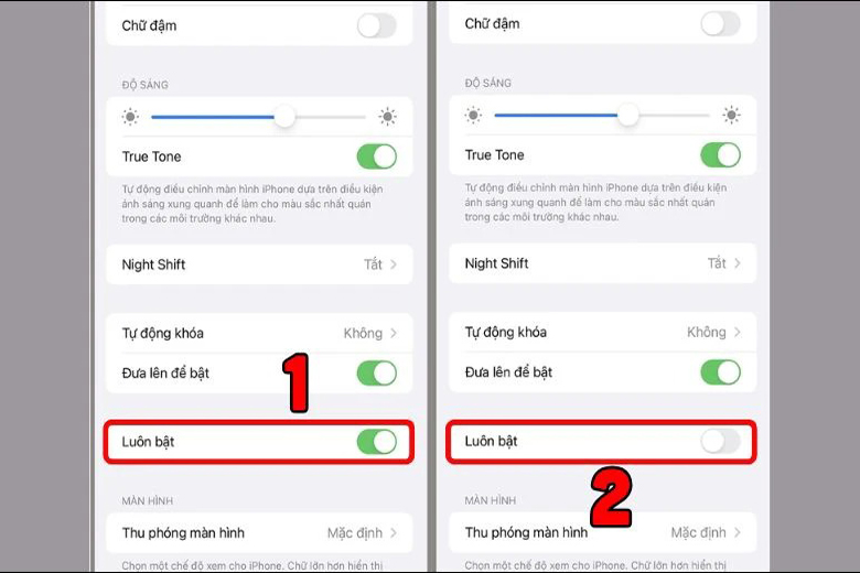 Tắt màn hình hiển thị Always-On Display