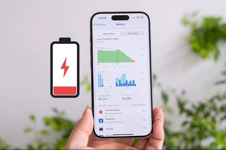 iPhone 15 Pro Max để qua đêm bị tụt pin