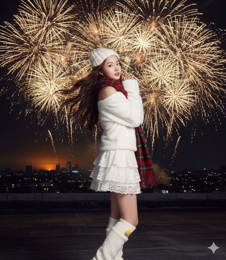 câu lệnh tạo ảnh chân dung selfie pháo bông AI