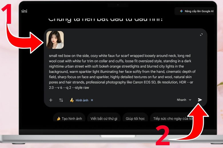 Nhấn nút “Gửi” để gửi lệnh