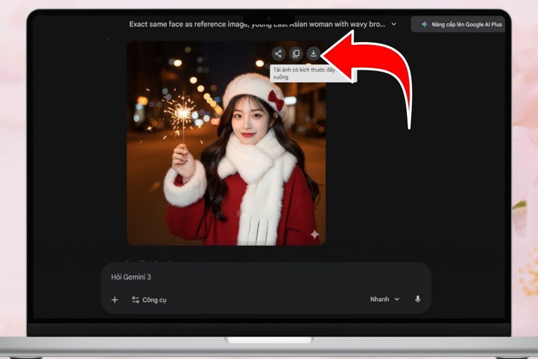 Nếu hài lòng với kết quả ảnh, bạn bấm vào "Tải" để lưu