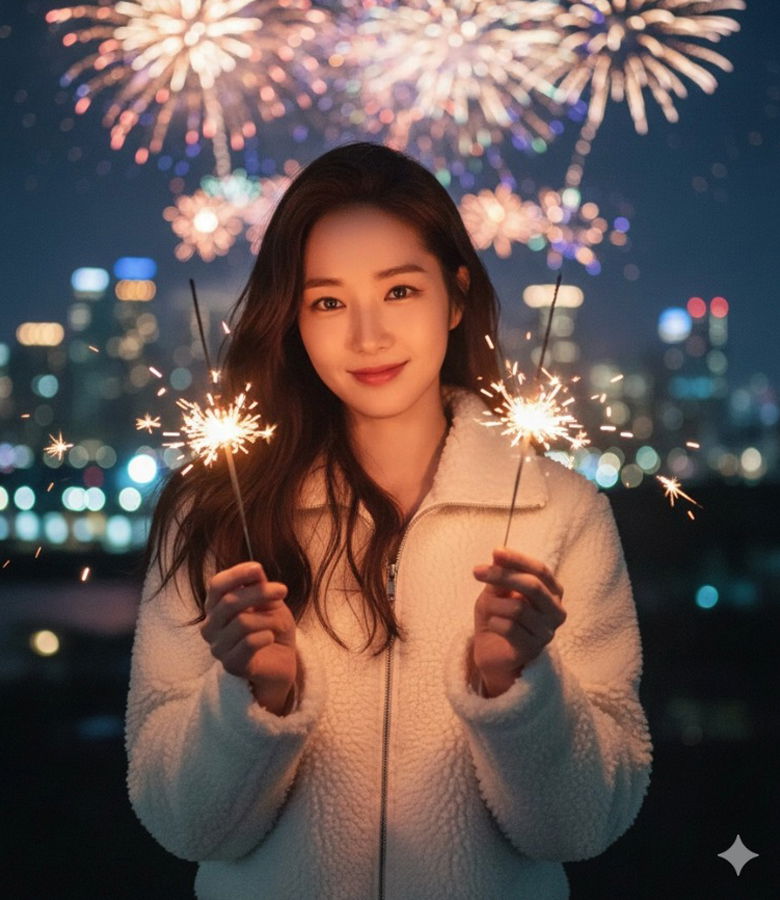 câu lệnh tạo ảnh chân dung selfie pháo bông AI