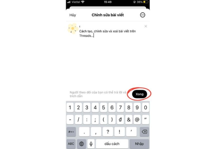 lưu các chỉnh sửa