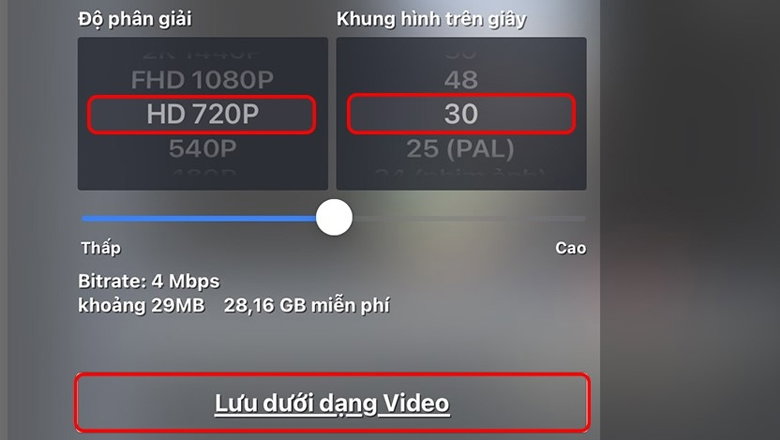 Điều chỉnh các thông số video
