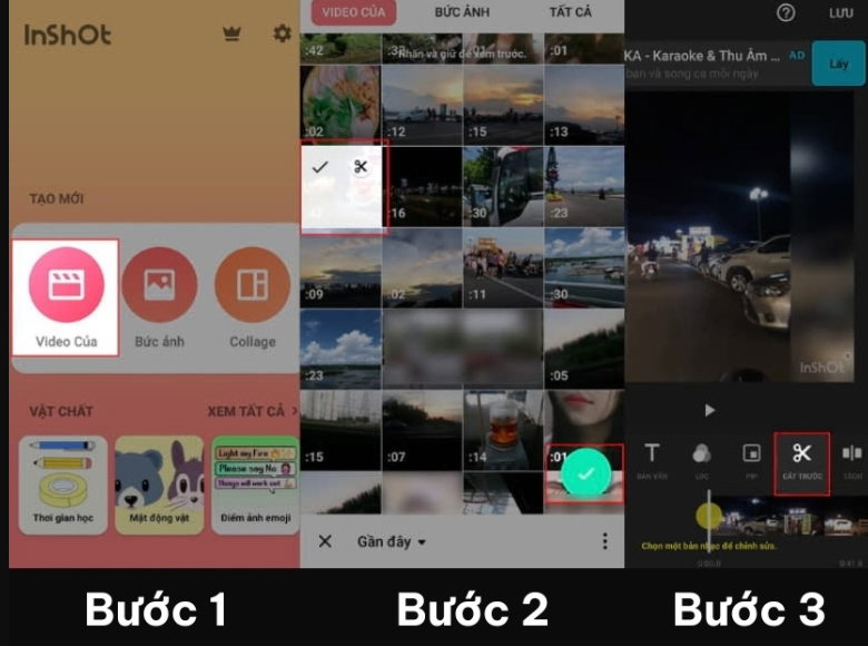 cách ghép ảnh vào video trên InShot