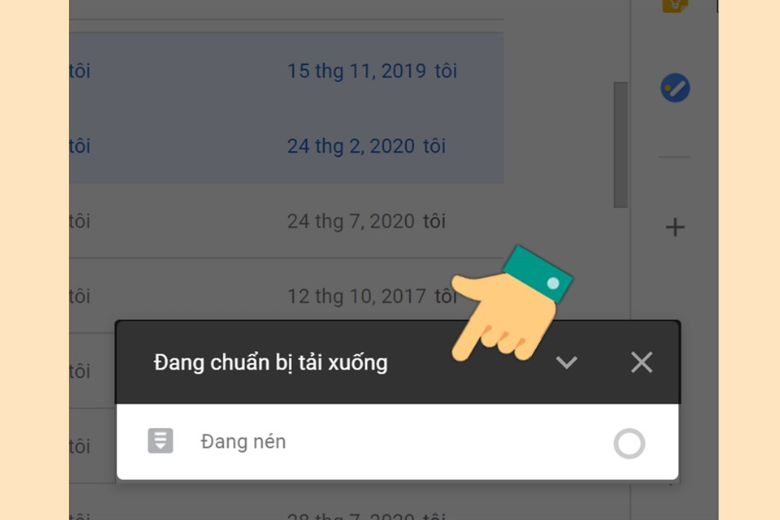 tài liệu tải xuống ở định dạng tập tin nén (zip)