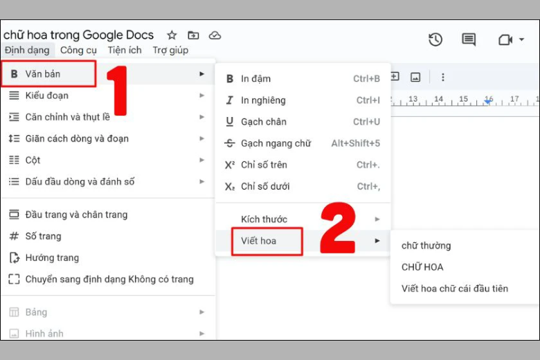 nhấp vào “Văn bản”