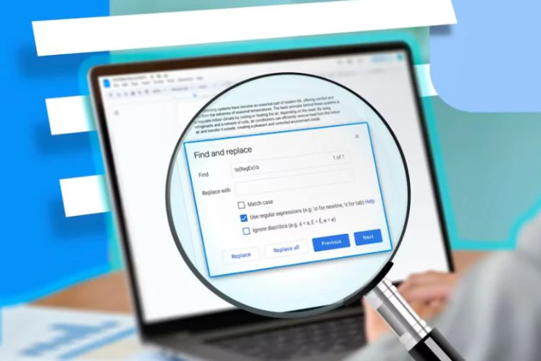 sử dụng Find and Replace Google Docs