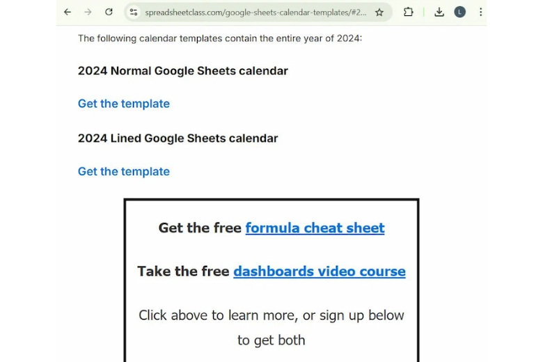 Lịch trên Spreadsheet Class
