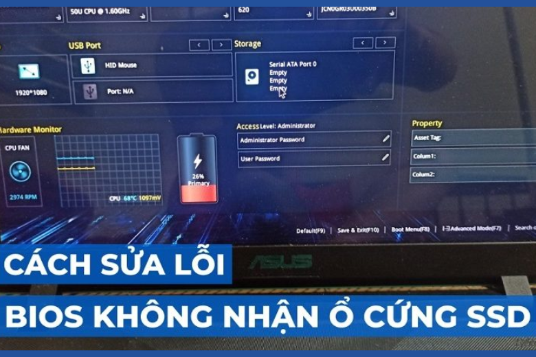 Lỗi BIOS không nhận ổ cứng