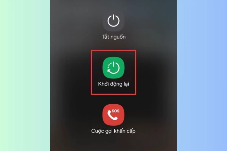 Khởi động lại thiết bị
