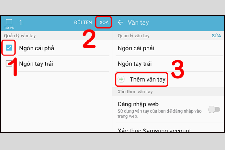 Thêm vân tay mới