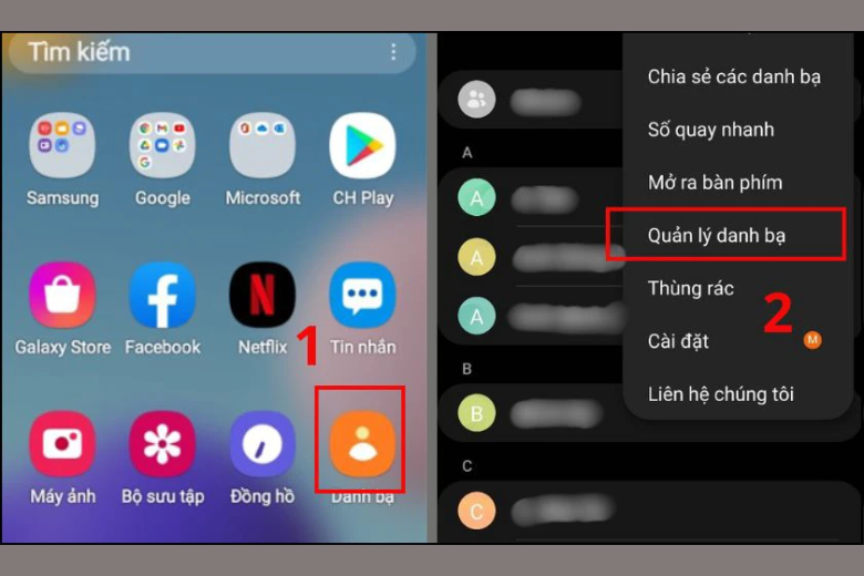 Quản lý danh bạ