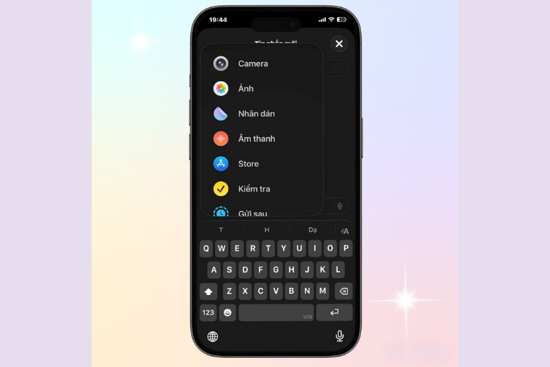 chọn mục nhãn dán