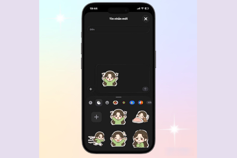 hiển thị tất cả các sticker