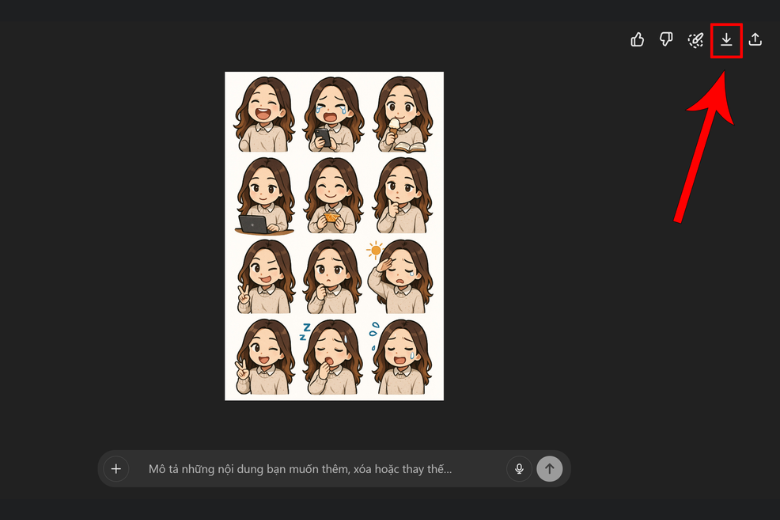 tạo thành công sticker