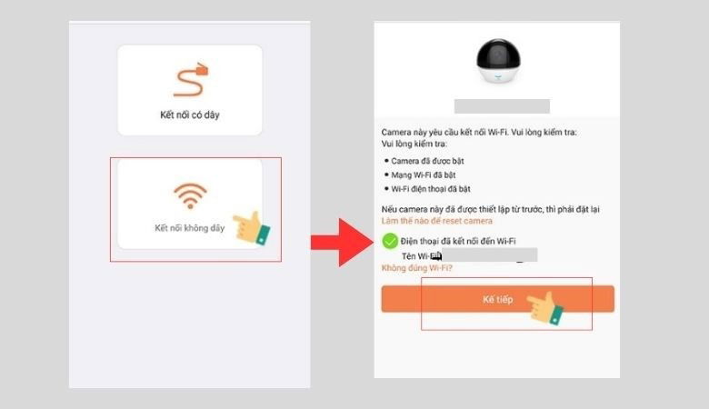nhấn kết nối & nhập mật khẩu Wifi