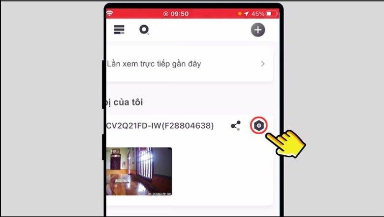 Chọn vào biểu tượng cài đặt