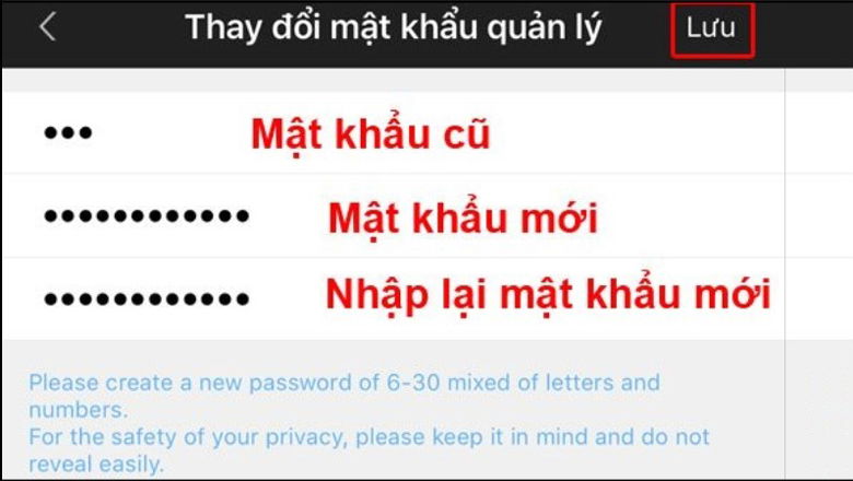 Chọn vào Lưu để hoàn thành