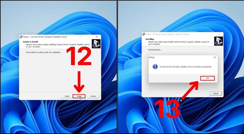 Sau khi quá trình xong, nhấn vào nút OK