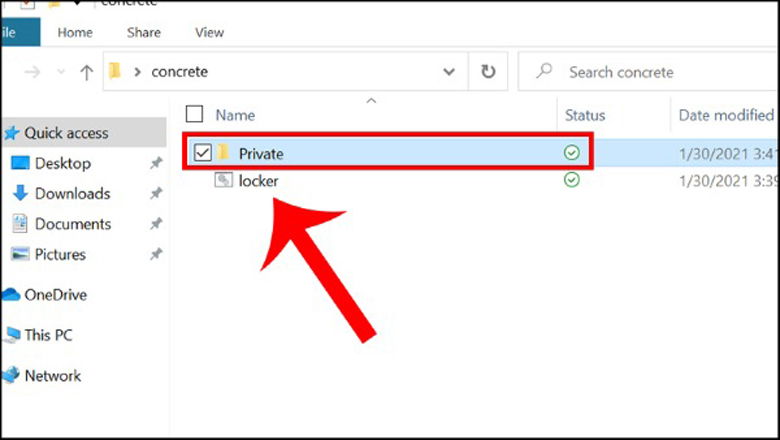 nhấn vào file locker để mở