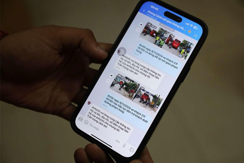 liên hệ Cảnh sát giao thông qua Zalo để báo vi phạm