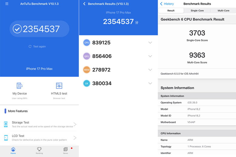 iPhone 17 Pro Max sử dụng chip Apple A19 Pro 6 lõi