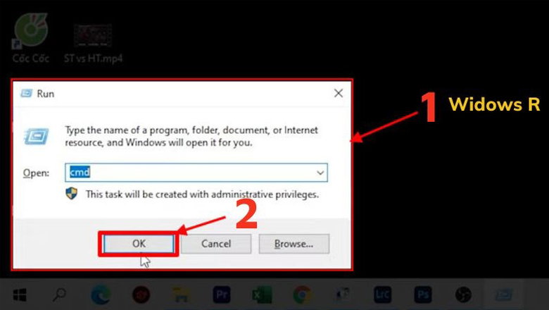 Nhấn tổ hợp phím Windows R
