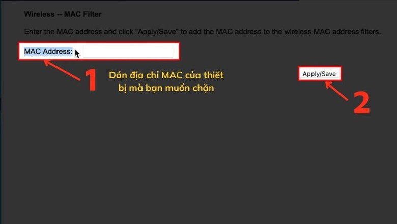 Chọn Apply/Save