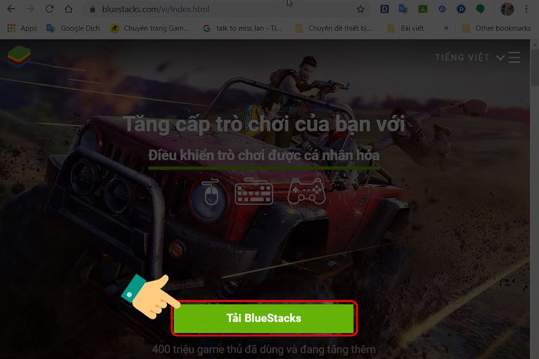 download và cài đặt BlueStacks, từ điển TFlat online