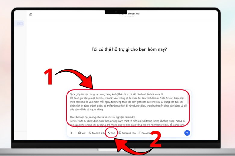 Sử dụng các tính năng